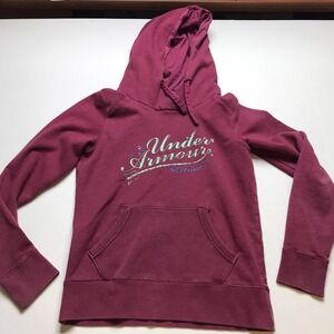 Under Armour Cold Gear Red Logo Hoodie Womens Sz Small A400